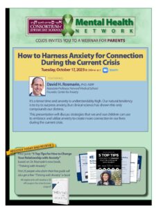 Mental Health Network | Webinar for Parents with Dr. David Rosmarin | October 17, 2023 | 8:30 PM EST