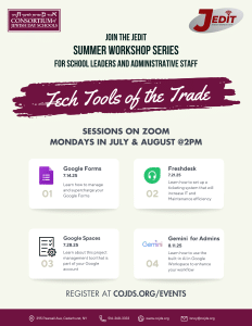 Jedit Summer 2025 Workshop Series: Tech Tools of the Trade