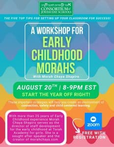 Workshop for Early Childhood Morahs – August 20, 2025
