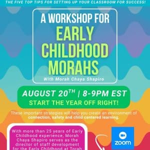 Workshop for Early Childhood Morahs - August 20, 2025