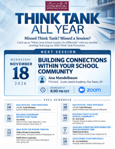 Think Tank ALL Year: Building connections within your school community (November 18, 2026)